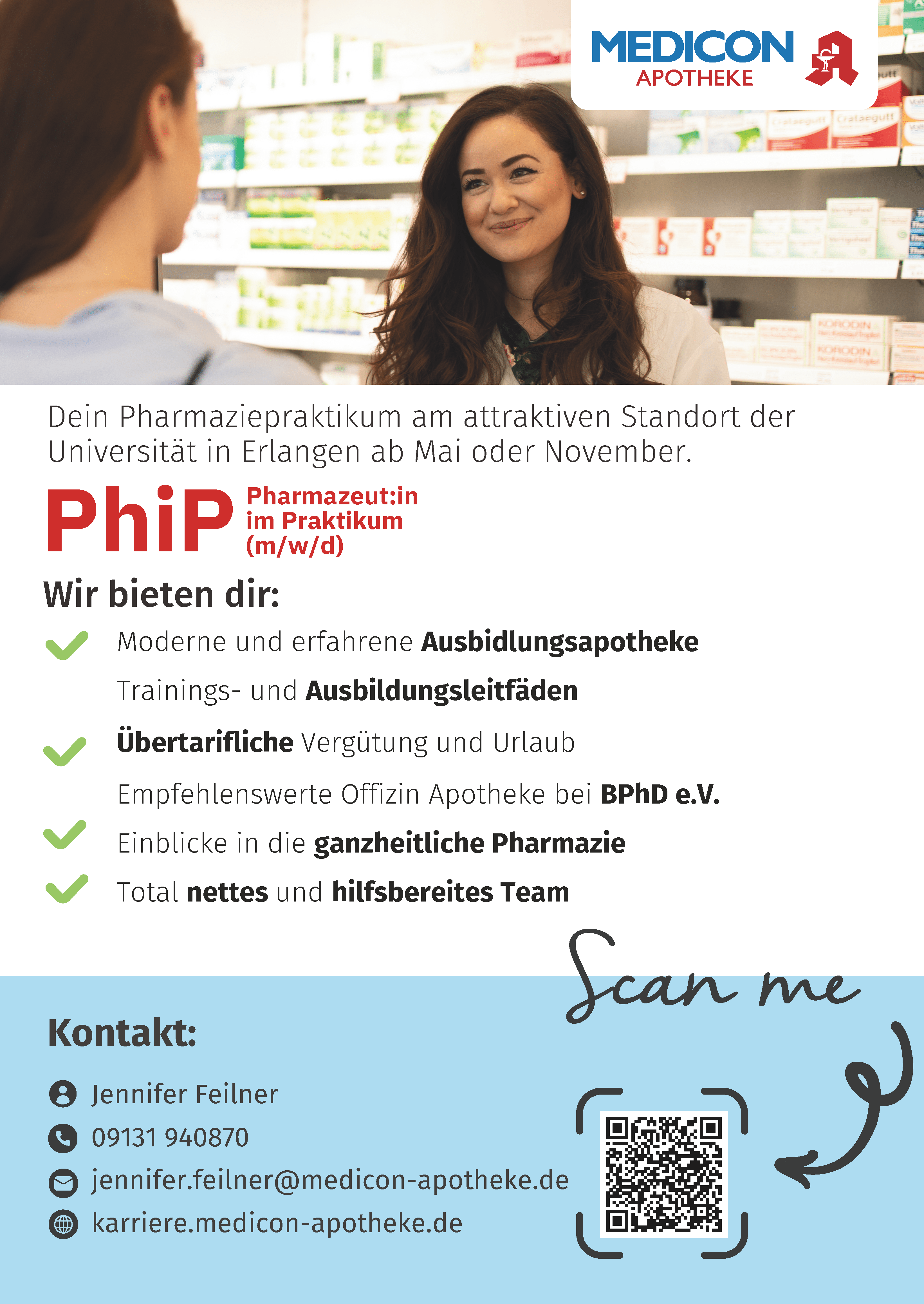 Mehr über den Artikel erfahren Pharmaziepraktikum (PhiP) in Erlangen